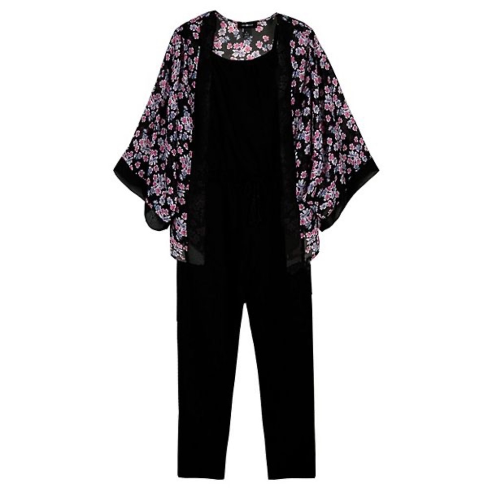 Amy Byer Kimono & Jumpsuit Set